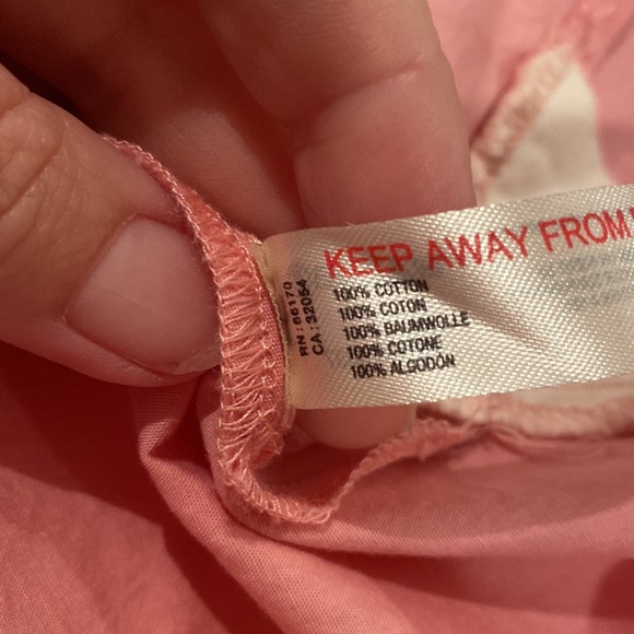 Free People pink peasant shirt oversized button up, Women’s sized small - Picture 10 of 10